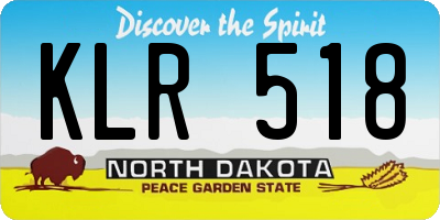 ND license plate KLR518