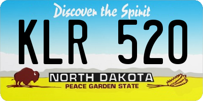 ND license plate KLR520