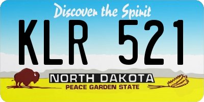 ND license plate KLR521