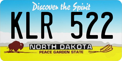 ND license plate KLR522