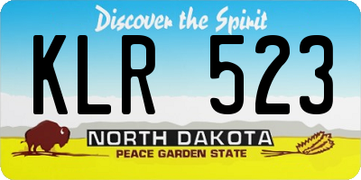 ND license plate KLR523