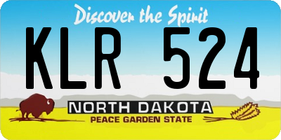 ND license plate KLR524