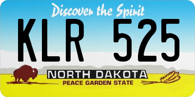 ND license plate KLR525