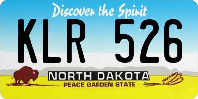 ND license plate KLR526