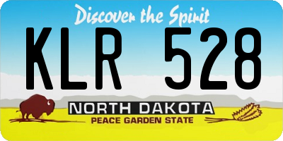 ND license plate KLR528