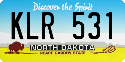 ND license plate KLR531