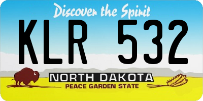 ND license plate KLR532