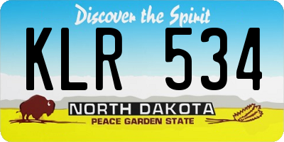 ND license plate KLR534
