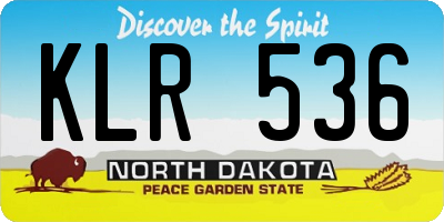 ND license plate KLR536