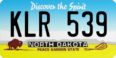 ND license plate KLR539