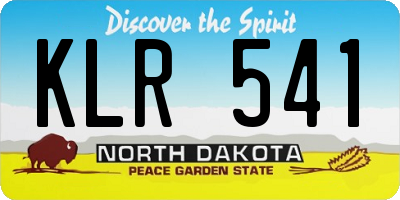ND license plate KLR541