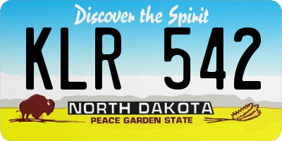 ND license plate KLR542