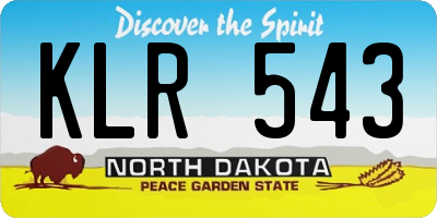 ND license plate KLR543