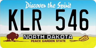 ND license plate KLR546