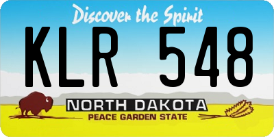 ND license plate KLR548