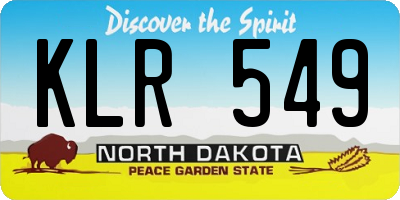 ND license plate KLR549