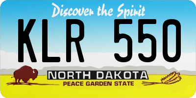 ND license plate KLR550