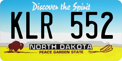 ND license plate KLR552