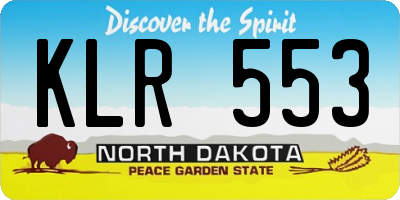 ND license plate KLR553