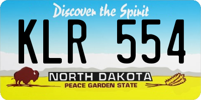 ND license plate KLR554