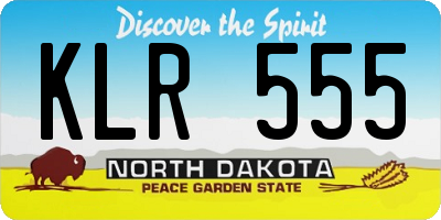 ND license plate KLR555