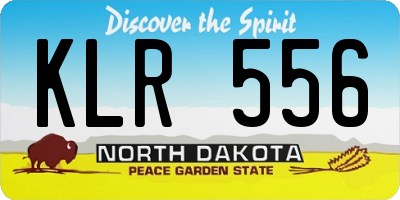ND license plate KLR556