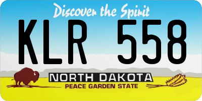ND license plate KLR558