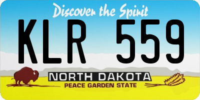ND license plate KLR559