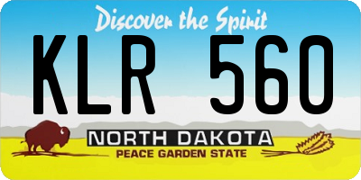 ND license plate KLR560
