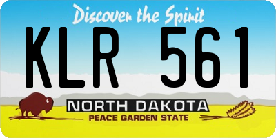 ND license plate KLR561
