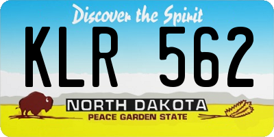 ND license plate KLR562