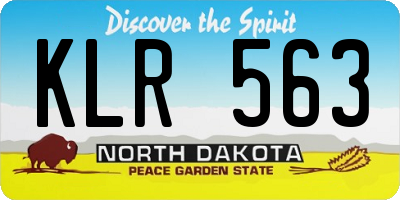 ND license plate KLR563