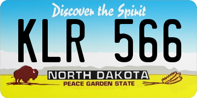 ND license plate KLR566