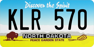 ND license plate KLR570