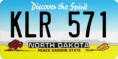 ND license plate KLR571