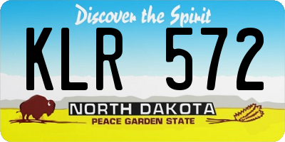 ND license plate KLR572