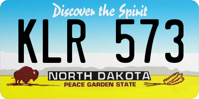ND license plate KLR573