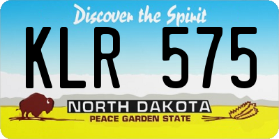 ND license plate KLR575