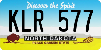 ND license plate KLR577
