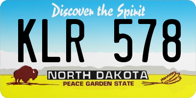 ND license plate KLR578