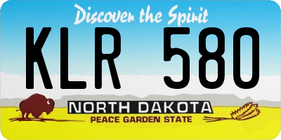 ND license plate KLR580