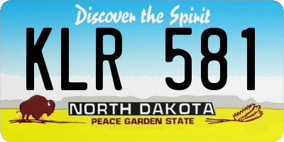 ND license plate KLR581