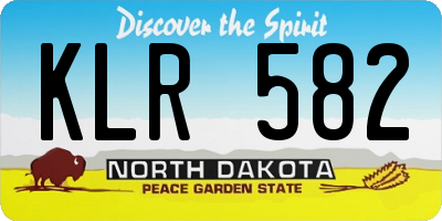 ND license plate KLR582