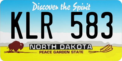 ND license plate KLR583