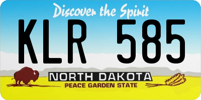 ND license plate KLR585