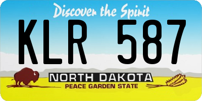 ND license plate KLR587