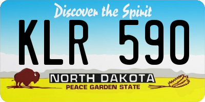 ND license plate KLR590