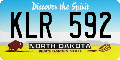 ND license plate KLR592