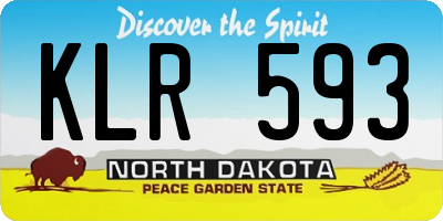 ND license plate KLR593