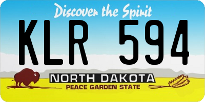 ND license plate KLR594